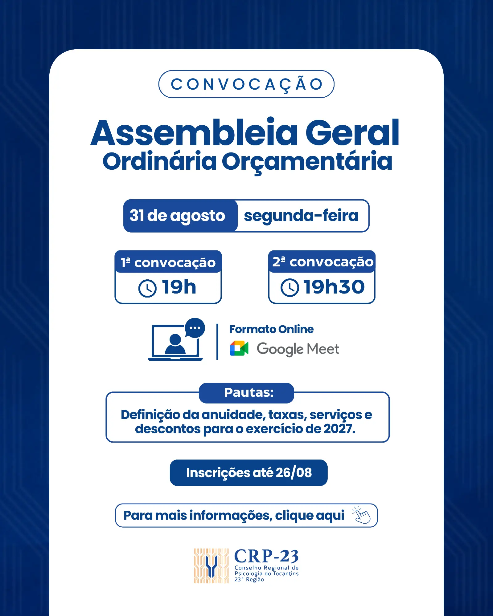 Assembleia Geral Ordinária Orçamentária