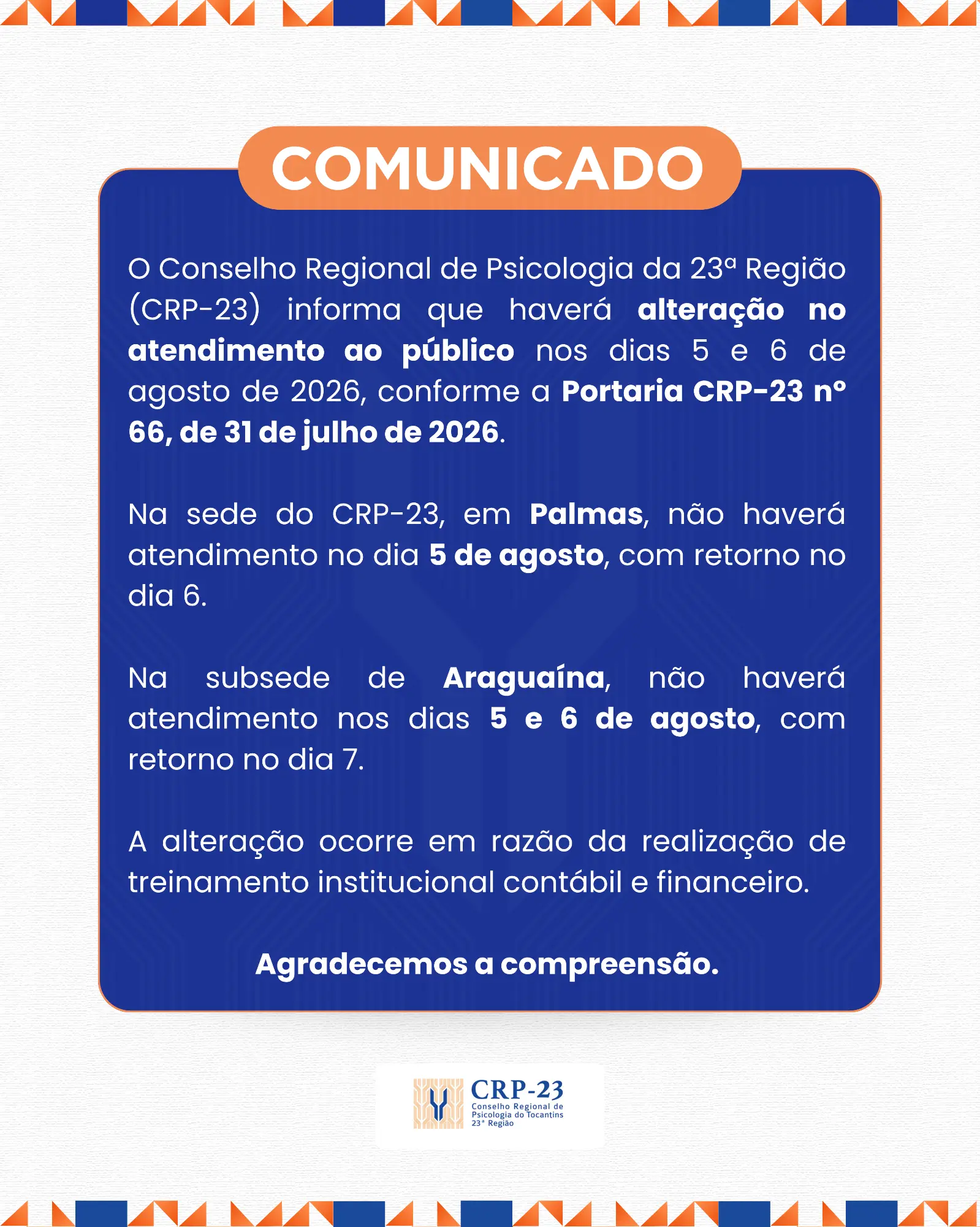 Expediente Quarta-feira (05)