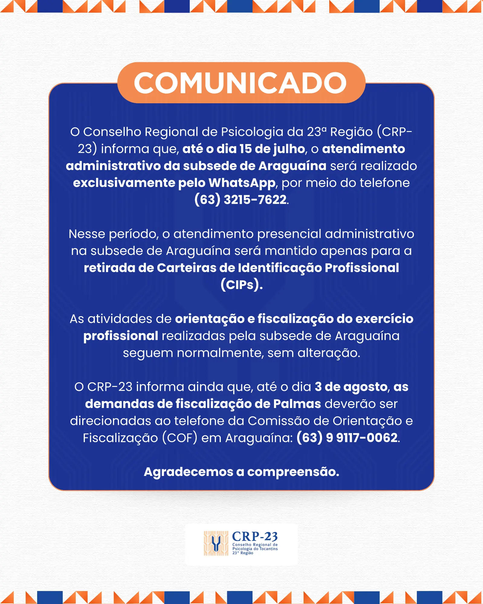 Funcionamento CRP-23