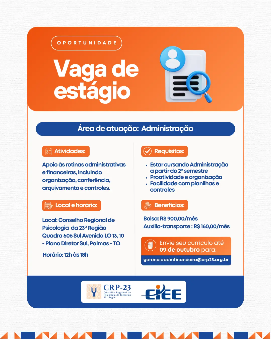 Vaga de Estágio