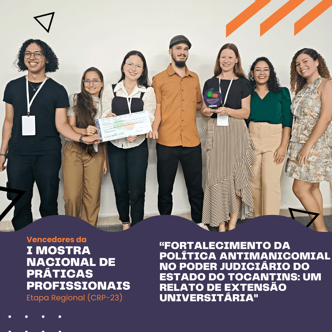 Vencedores da I Mostra Nacional de Práticas Profissionais da Etapa Regional (CRP-23)