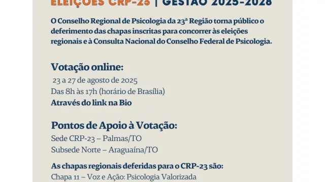 Eleições CRP-23 | Gestão 2025-2028